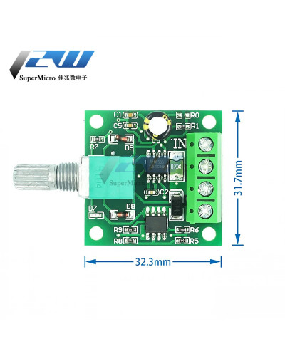 1PCS DC 1.8V 3V 5V 6V 12V 2A PWM Motor Speed Controller Low Voltage Mo