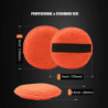 SPTA 9Pcs 5 inch Microfiber Applicator Pads Car Wax Applicator Hand Polishing Microfiber Foam Pads Set with Grip of Elastic Band