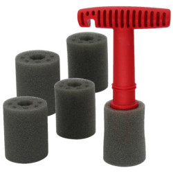 Brosse de lavage pour livres de roues, accessoire de voiture, anneau en acier, vis éponge LDPNut, livraison directe, 5 pièces