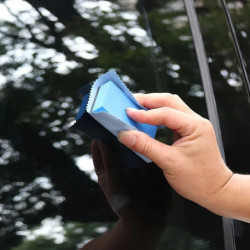 Car Ceramic Coating Sponge Applicator Glass Nano Wax Coat Sponges Blue Square Sponge and Cloth Car Cleaning Brush